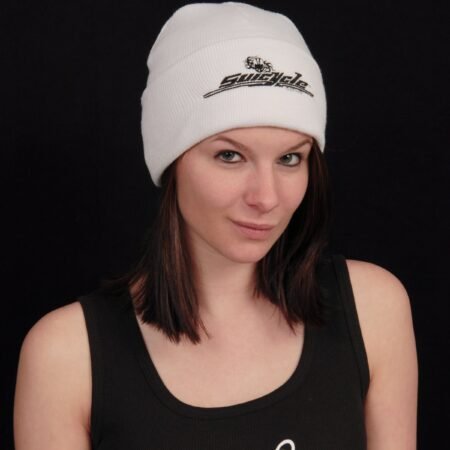 Suicycle Knit Cap with Cuff (White)